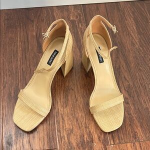 Nine West raffia Block Heel Sandals